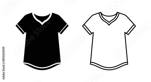 Baseball jersey design template black and white Vector