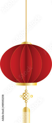 vector illustration of a traditional Chinese lantern
