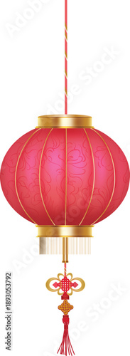 vector illustration of a traditional Chinese lantern