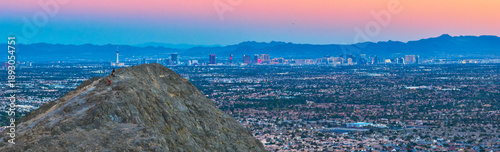 Photography Aerial Lone Mountain Las Vegas Skyline The Strip Panorama at Golden Hour