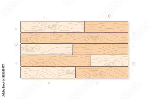 Minimal Wood Texture. Light wood texture. A top-down view of wooden planks with clean seams and natural lines, highlighting texture, rhythm, and minimalist