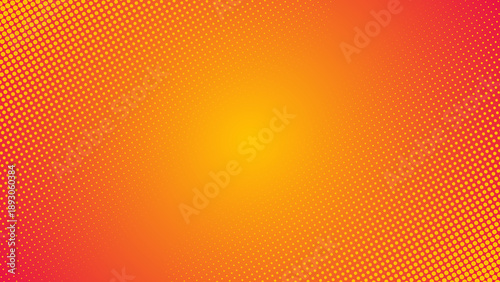 Fotografía Red and orange Retro comic background with halftone vector illustration