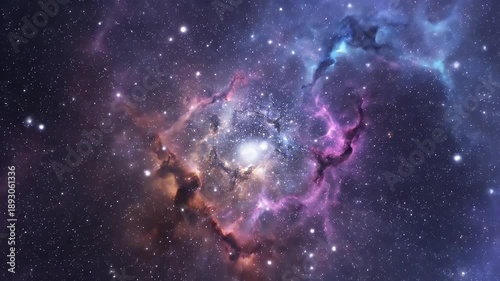 Stunning Cosmic Nebula - A Celestial Tapestry of Stars and Gas in Deep Space.