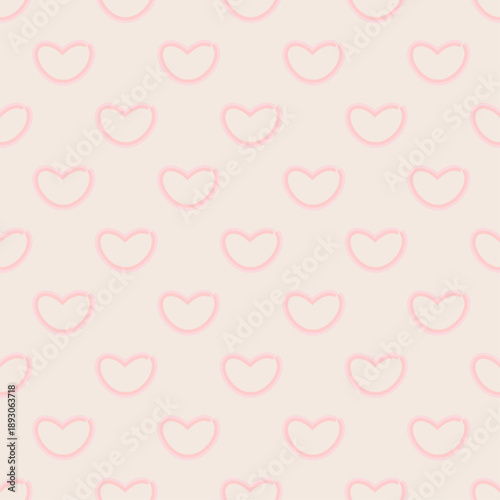 Seamless pattern of hearts on a beige background