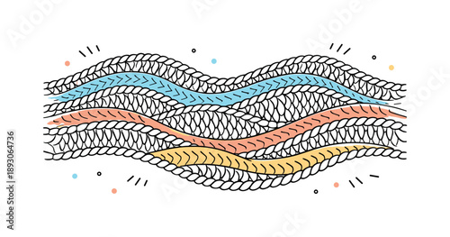 Wavy Knit Texture. Knit fabric texture. Stylized knit pattern forming gentle waves, calm and decorative textile surface. Sense of flexibility and softness,