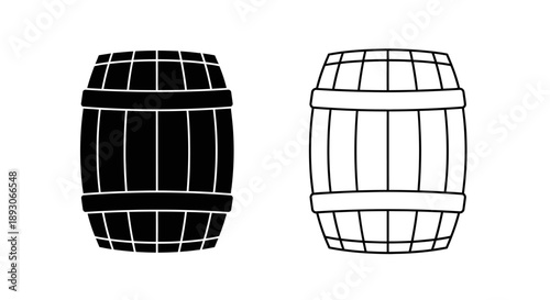 Wooden barrel illustration vector graphic Vector