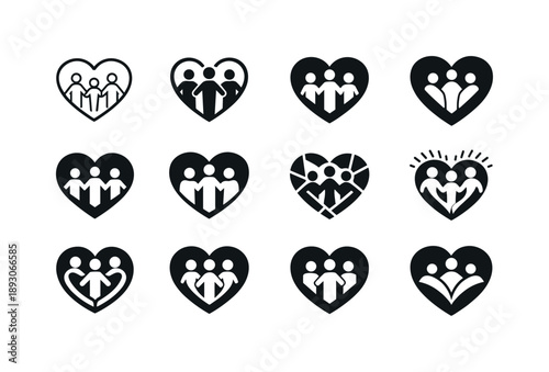 Diversity Logo Collection. Building inclusive communities and diversity initiatives. Icon set. Set Logo of Building inclusive communities and diversity