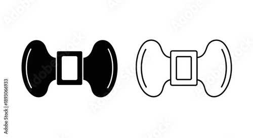 Black and white belt buckle designs Vector