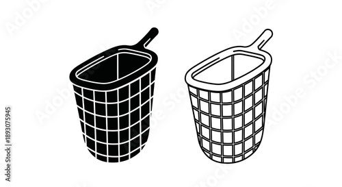 Modern wire basket set for home decor Vector