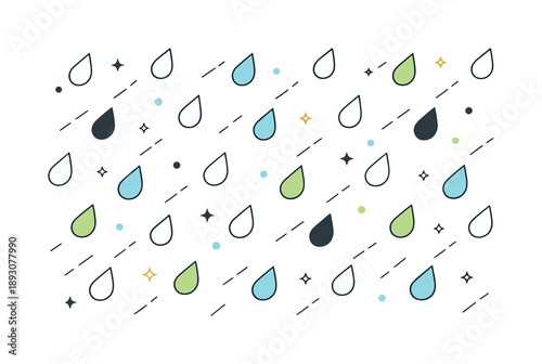 Modern Rain Drops. Modern rain drop pattern. Minimal droplets arranged diagonally, creating light motion and visual flow across the surface. Calm, contemporary