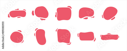 Red Blob Shape Text Box