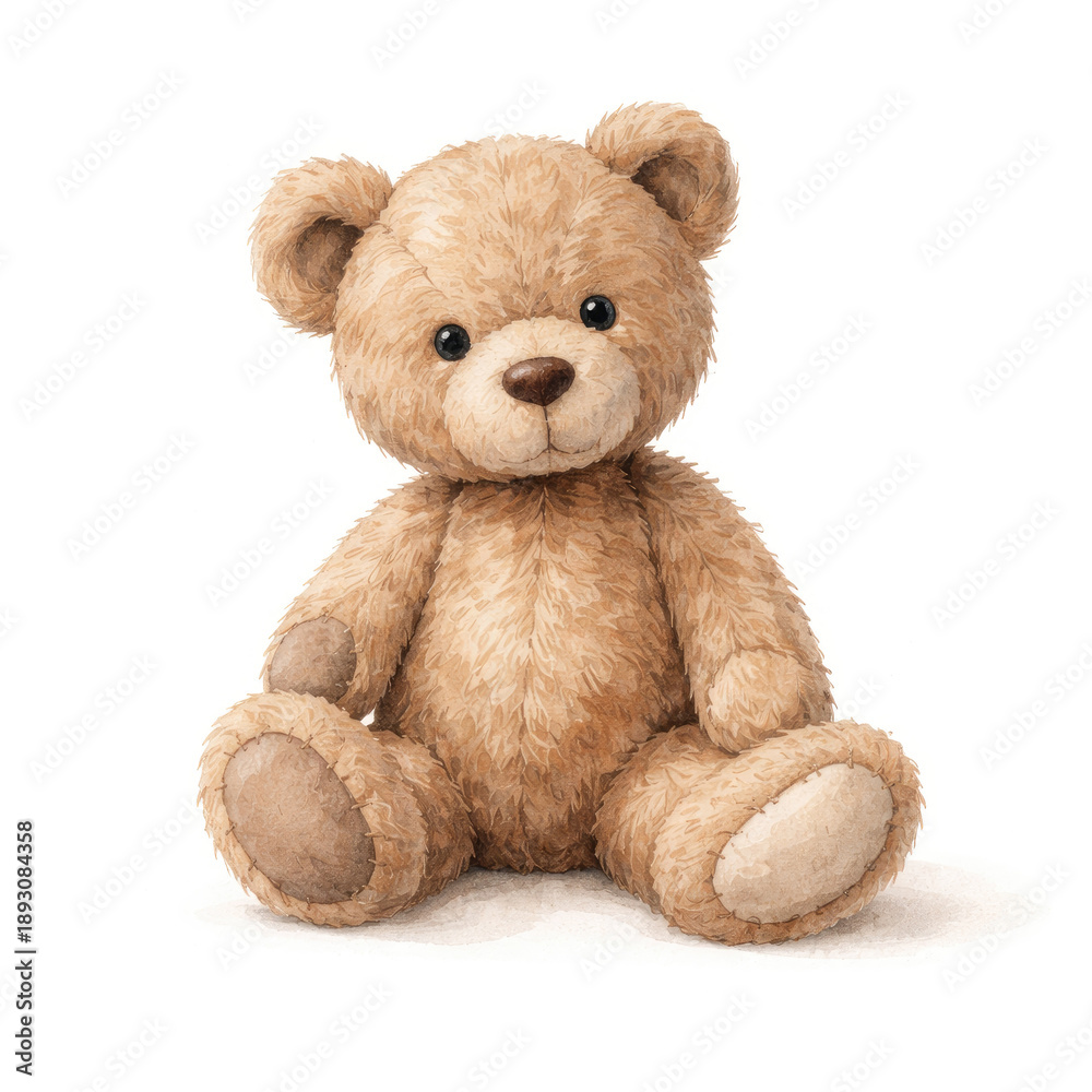 Fototapeta premium Cute teddy bear illustration isolated on white background