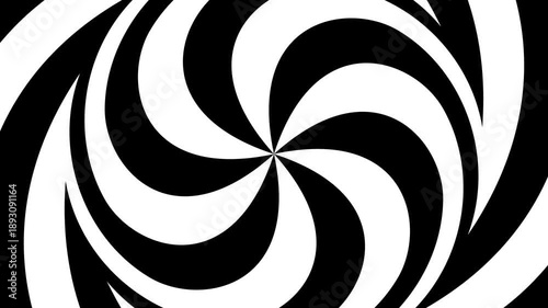 4k seamless looping spiral hypnosis pattern optical illusion background set. Black and white striped pattern. Geometric tunnel hypnotic psychedelic BG.