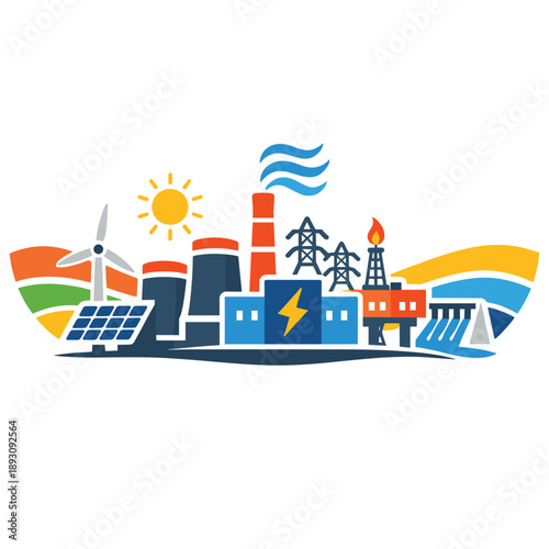 Modern energy facilities with renewable resources