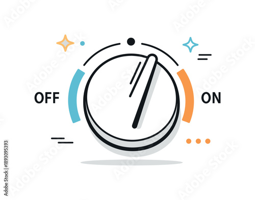 Modern Oven Icon. Abstract oven control icon. A simplified oven knob used as a graphic symbol for cooking or home appliances. Geometry and balance give it a