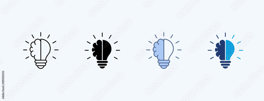Fototapeta premium Creative Multiple Icon Illustration Vector