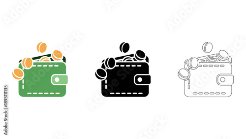 black and white of wallet with coins falling out representing financial loss