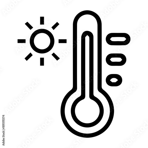 Weather thermometer icon
