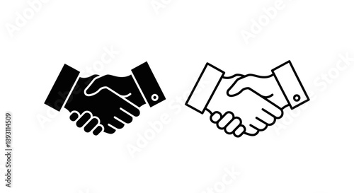 Business handshake symbol teamwork partnership Vector