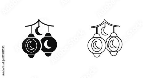 Minimalist moon and star earrings design Vector