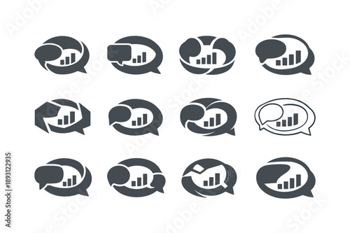Feedback Culture Icons. Fostering a culture of feedback and continuous improvement. Icon set. Set Logo of fostering a culture of feedback and continuous