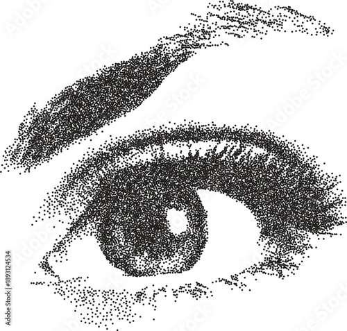 Eye y2k retro stipple art iris brutalist halftone vector png transparent, vision 2000s photocopy effect tattoo aesthetic
