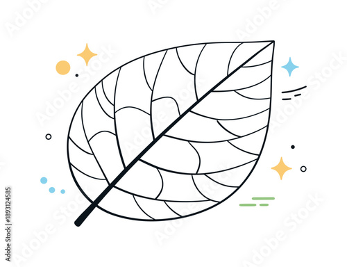 Leaf Texture Art. Leaf texture macro. Close-up view of a leaf surface with visible veins and organic patterns, showing natural structure and calm botanical