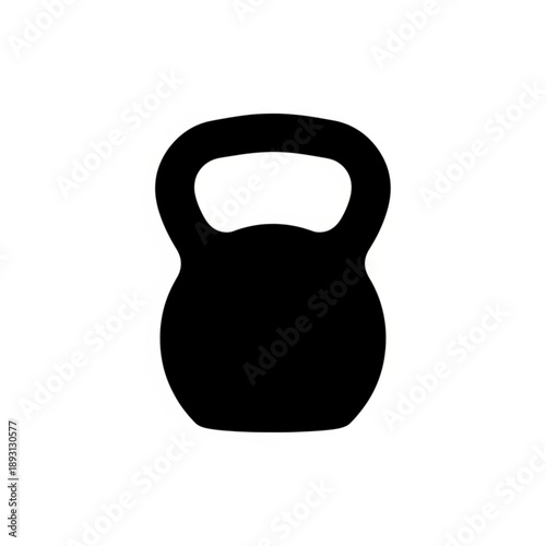A black kettlebell silhouette for fitness