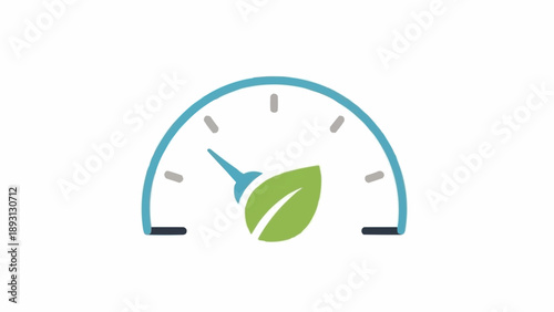 Eco friendly fuel efficiency meter gauge.