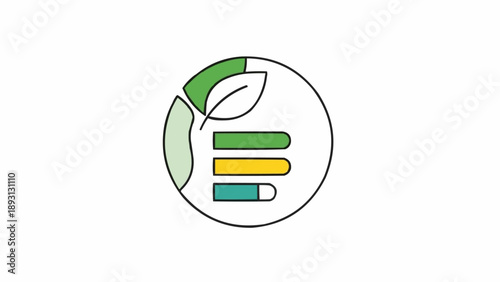 Eco friendly logo with leaf.