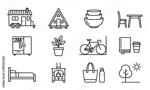 Cozy caravan house for travel and vacation tiny home on wheels rv park residential area