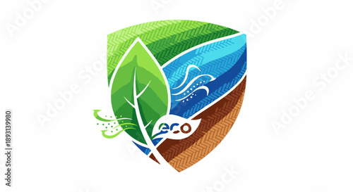Eco-Friendly Environmental Protection Shield Logo