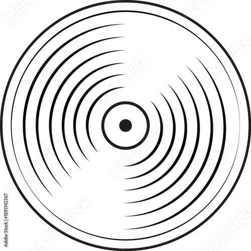 Classic Black Vinyl Record Disc Vector Illustration for Music, Retro Audio, and Vintage Album Design