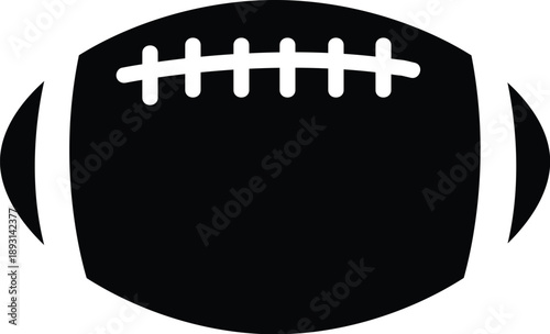 American Football Silhouette Icon Vector Illustration for Sports, Team Leagues, and Game Design