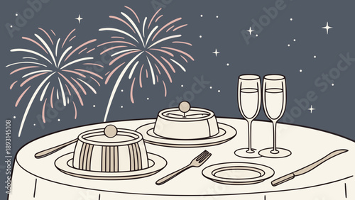 Would you like me to generate a similar descriptive string for a different occasion, like a wedding or Christmas dinner?