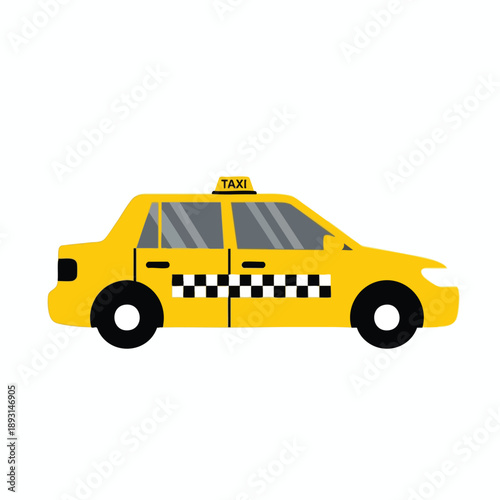 Wallpaper Mural Yellow Taxi Cab Illustration Torontodigital.ca