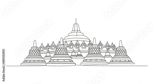 Borobudur Temple Monumental Buddhist Architecture 1.