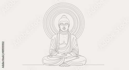 Buddha Sitting Meditation Lotus Position Serene.