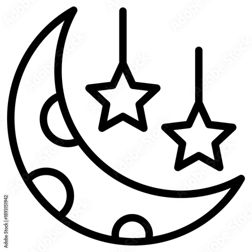 Elegant religious symbol icons for Hijri calendar graphic assets, religious-themed social media content, requiring a minimalist Islamic touch.