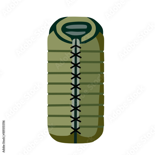Sleeping Bag in Flat Vector Style for Camping Essentials