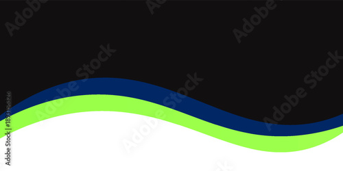 Vibrant, flowing stripes sweep across a dark canvas, creating a modern abstract background with navy and lime curves.