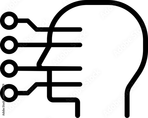 Digital Consciousness icon. Vector line icon