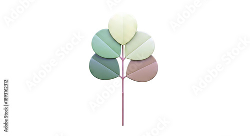 Stylized Green Leafy Branch