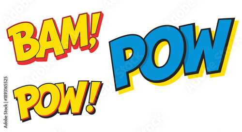 Comic Book Sound Effects: BAM! POW! Text