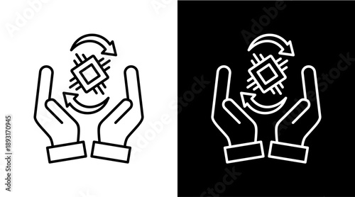 Autonomous Systems  White Icon Set Design