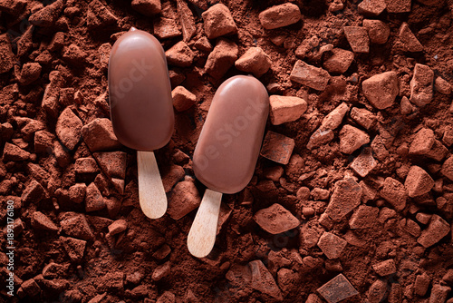 Milky vanilla ice cream wit...