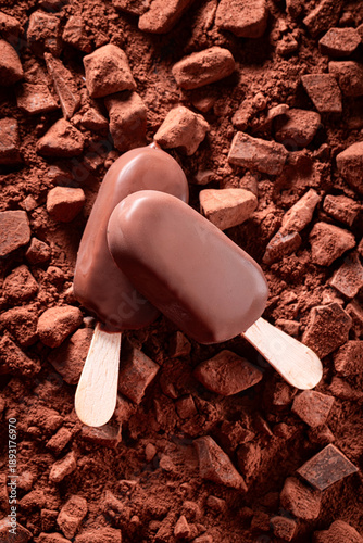 Cold vanilla ice cream with...