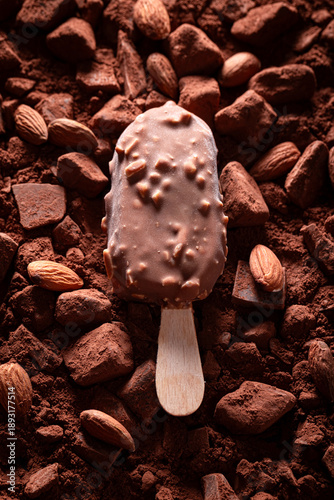 Sweet almond ice cream made...