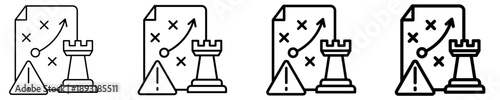 Strategic Risk Planning  Icon Set Different Style Collection