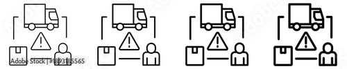 Supply Chain Risk  Icon Set Different Style Collection